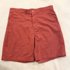 Johnnie O‎ Shorts Mens 32 Pink Red Golf Chino 7" Inseam Prep Formance Stretch